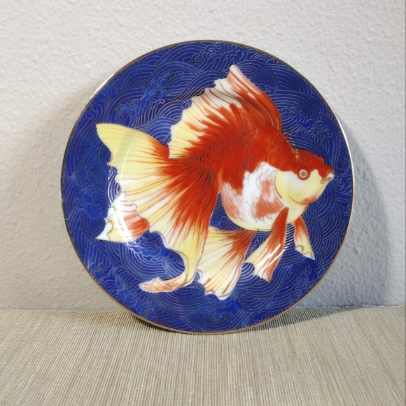 Nantucket Collage Andrea by Sadek - Goldfish Plate - Jered Holmes 7.5" - Picture 2 of 7